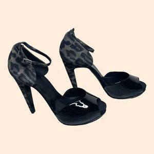NEW Pierre Hardy Leopard Black Heels